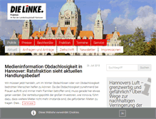 Tablet Screenshot of linksfraktion-hannover.de